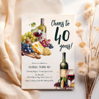 Adult Cheese And Wine Charcuterie 40th Birthday