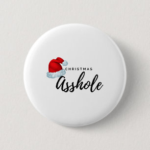 Adult Christmas Hole 6 Cm Round Badge