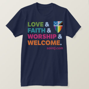 Adult Colour Welcome Pride + Episcopal Pride Shiel T-Shirt