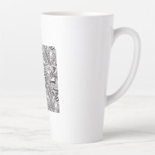 Adult colouring book latte mug