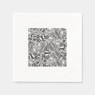 Adult colouring book napkin