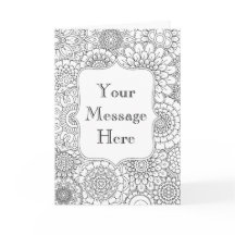 Adult Colouring Book Personalised Greeting Card
