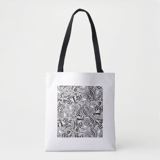 Adult colouring book tote bag (Front)