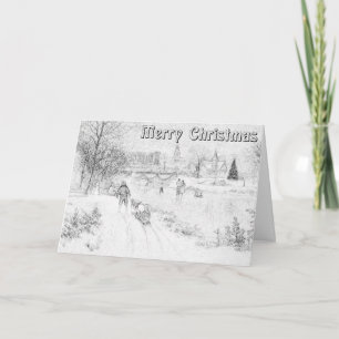 Adult Colouring Christmas Card