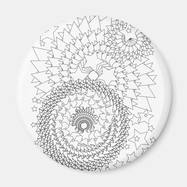 Adult Colouring Geometric Design Magnet (Front)