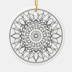 Adult Colouring Mandala Ornament