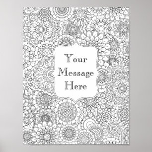 Adult Colouring Personalised Poster (Small