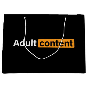Adult Content Adult Humour Funny T-Shirt Large Gift Bag