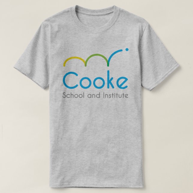 ADULT Cooke Logo T-Shirt, Grey T-Shirt (Design Front)