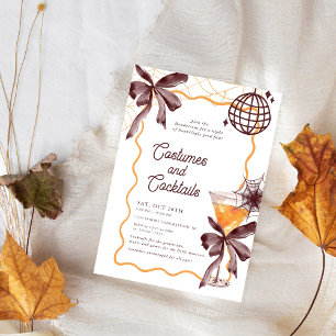 Adult Costume & Cocktails Halloween Party Invitation