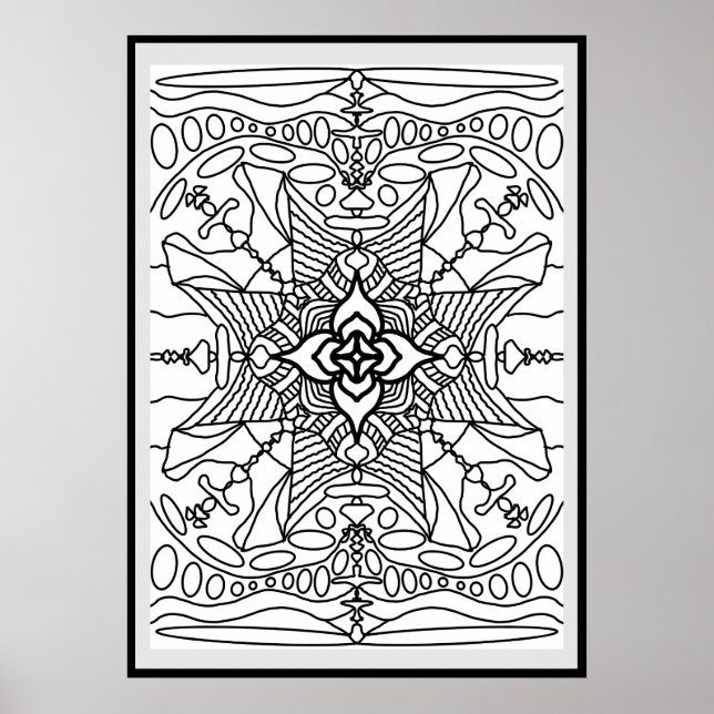 Adult cross Colouring poster  (Front)