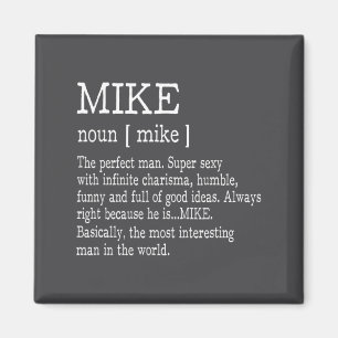 Adult Definition First Name Mike Men Funny  Magnet