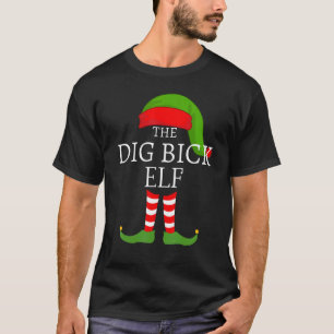 Adult Dig Bick Elf Matching Group Christmas Party T-Shirt