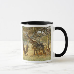 Adult female and juvenile Giraffe, Giraffa Mug