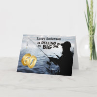Adult Fisherman Milestone 60 Birthday  the Big One