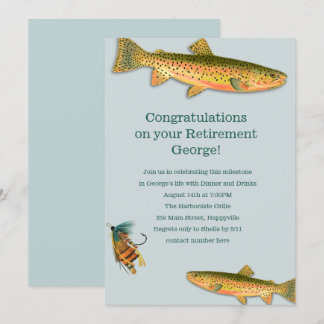 Adult Fishing Themed Party Invitations