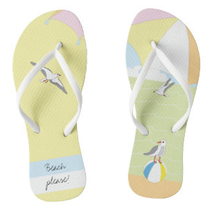 Adult Flip-Flops "Beach Please" Flip Flops