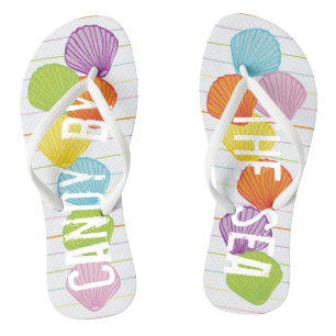 Adult Flip-Flops "Colourful Shells 3 By The Sea" Thongs