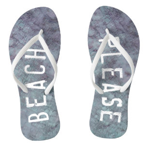 Adult Flip-Flops "Lavender/Beach Please" Thongs