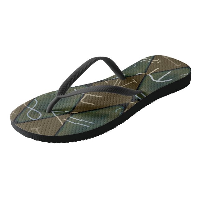 Adult Flip Flops, Slim Straps Thongs (Angled)