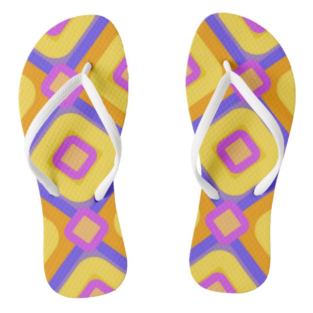 Adult Flip Flops, Slim Straps Thongs (Footbed)