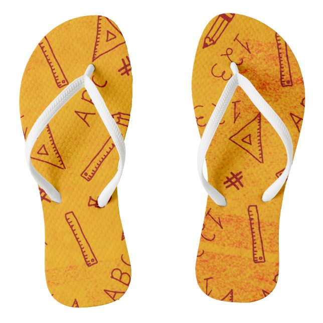 Adult Flip Flops, Slim Straps Thongs (Footbed)