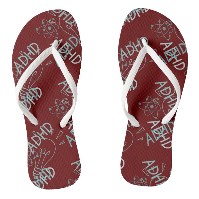 Adult Flip Flops, Slim Straps Thongs (Footbed)