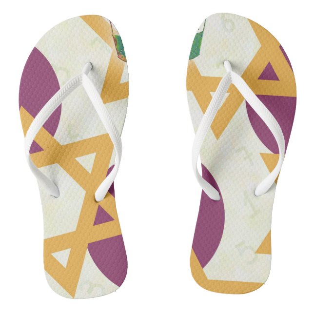Adult Flip Flops, Slim Straps Thongs (Footbed)