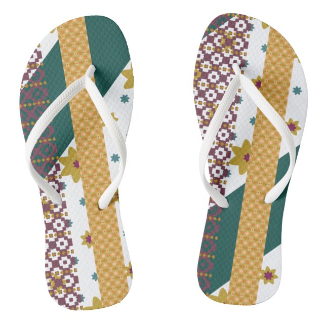 Adult Flip Flops, Slim Straps Thongs (Footbed)