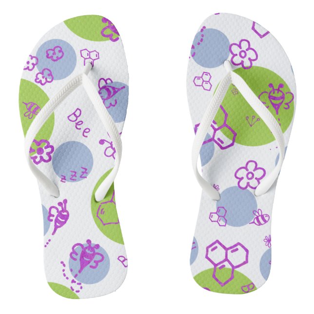 Adult Flip Flops, Slim Straps Thongs (Footbed)