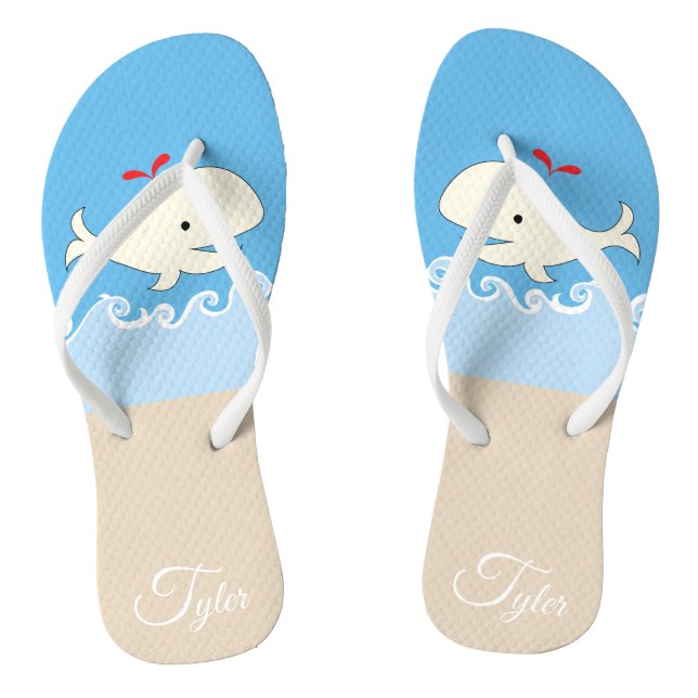 Adult Flip-Flops "Whale, Whale, Whale!" Thongs (Footbed)
