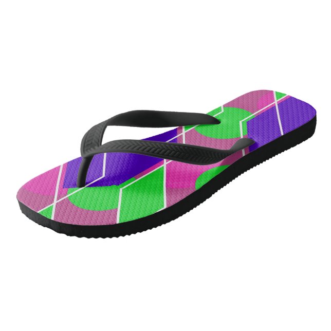 Adult Flip Flops, Wide Straps Thongs (Angled)