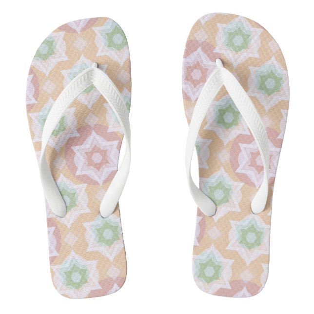 Adult Flip Flops, Wide Straps Thongs (Footbed)