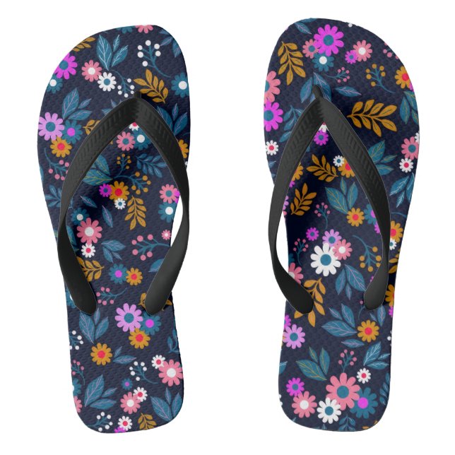 Adult Flip Flops, Wide Straps Thongs (Footbed)