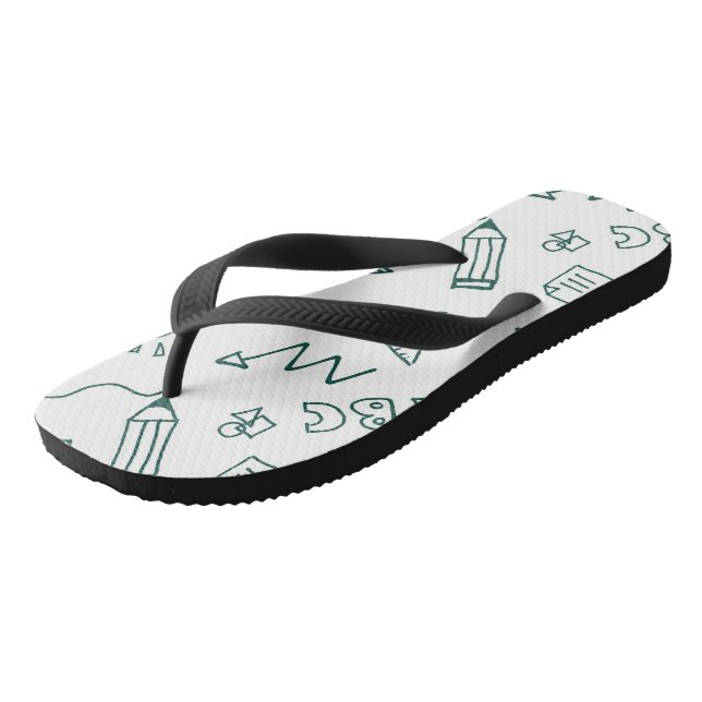 Adult Flip Flops, Wide Straps Thongs (Angled)