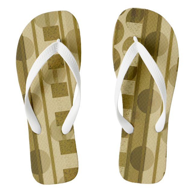 Adult Flip Flops, Wide Straps Thongs (Footbed)