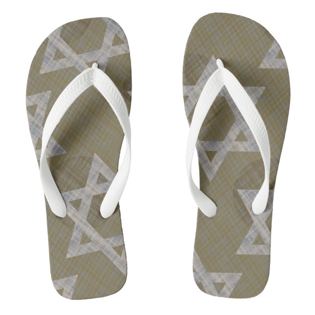 Adult Flip Flops, Wide Straps Thongs (Footbed)