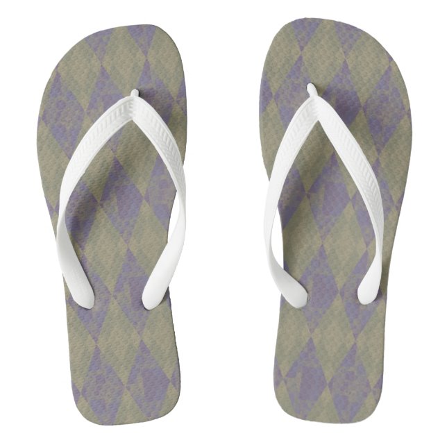 Adult Flip Flops, Wide Straps Thongs (Footbed)