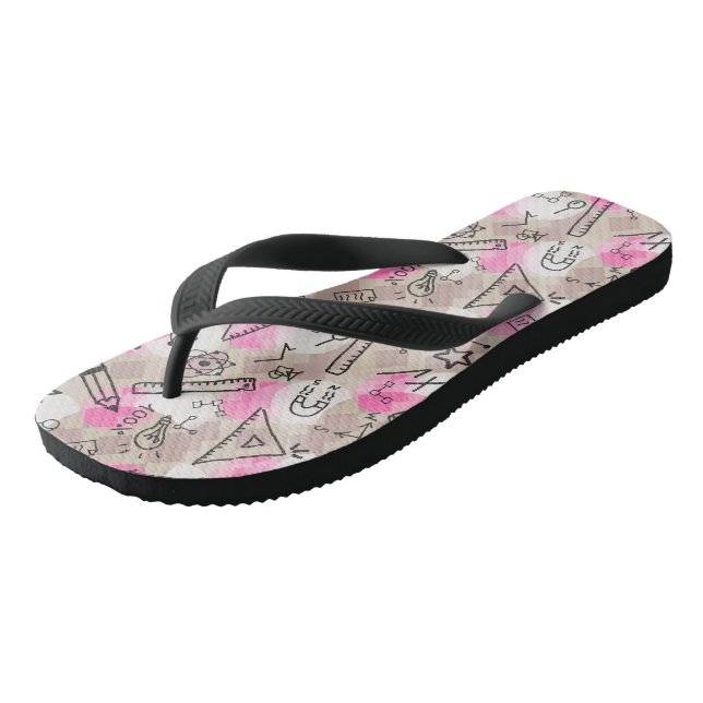Adult Flip Flops, Wide Straps Thongs (Angled)
