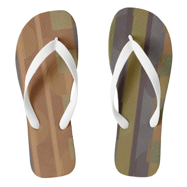 Adult Flip Flops, Wide Straps Thongs (Footbed)