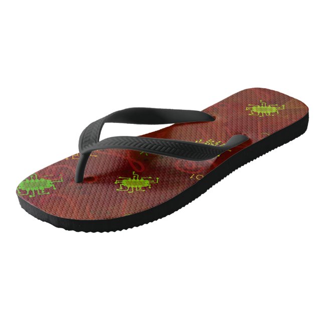 Adult Flip Flops, Wide Straps Thongs (Angled)
