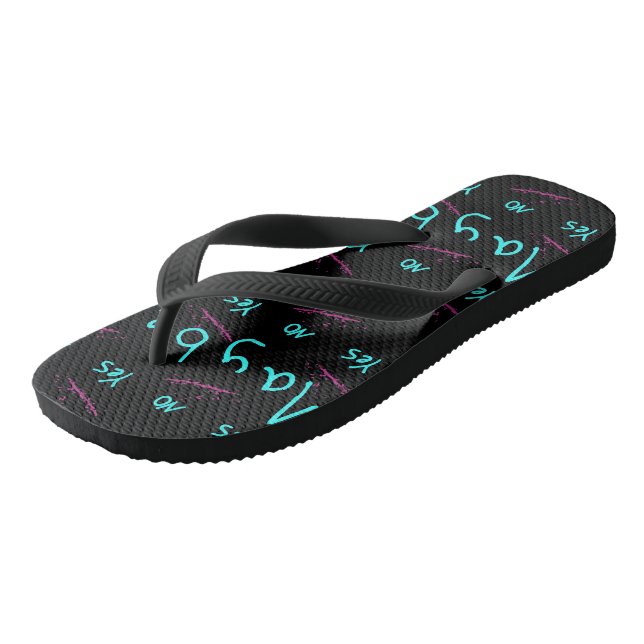 Adult Flip Flops, Wide Straps Thongs (Angled)