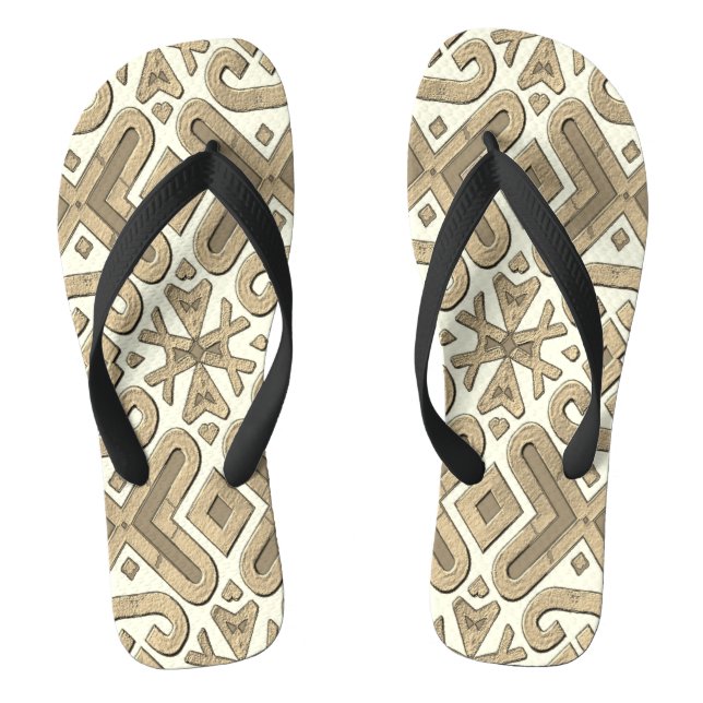 Adult Flip Flops, Wide Straps Thongs (Footbed)