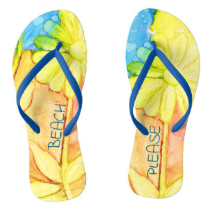 Adult Flip-Flops "Yellow Flower" Thongs