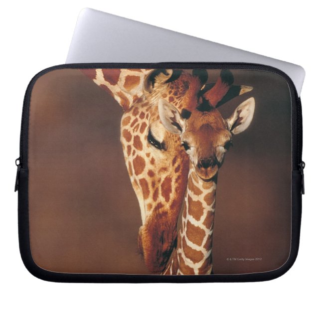 Adult Giraffe with calf (Giraffa camelopardalis) Laptop Sleeve (Front)