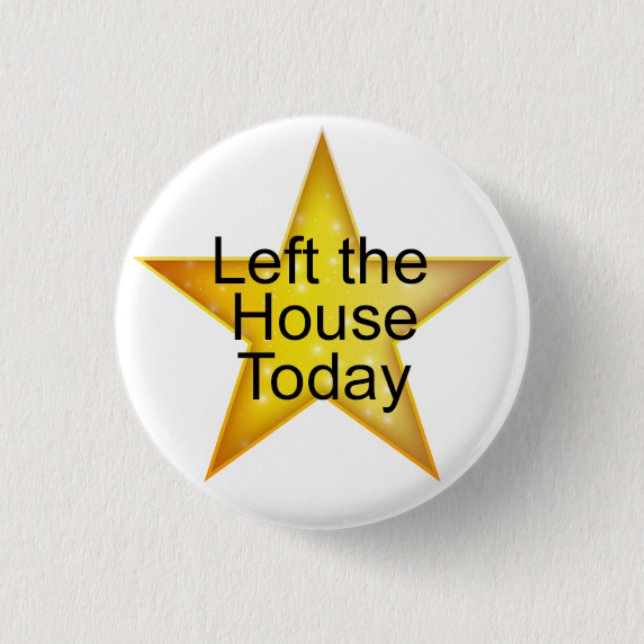 Adult Gold Star 3 Cm Round Badge (Front)