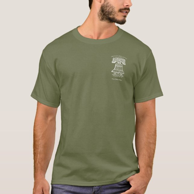 Adult Green Personalised Short Sleeve T-Shirt (Front)