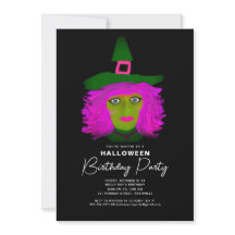 Adult Halloween Birthday Party Invitation