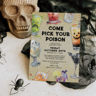 Adult Halloween Cocktail Party Invitation