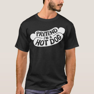 Adult Halloween Costumes Pretend I'm A Hot Dog T-Shirt